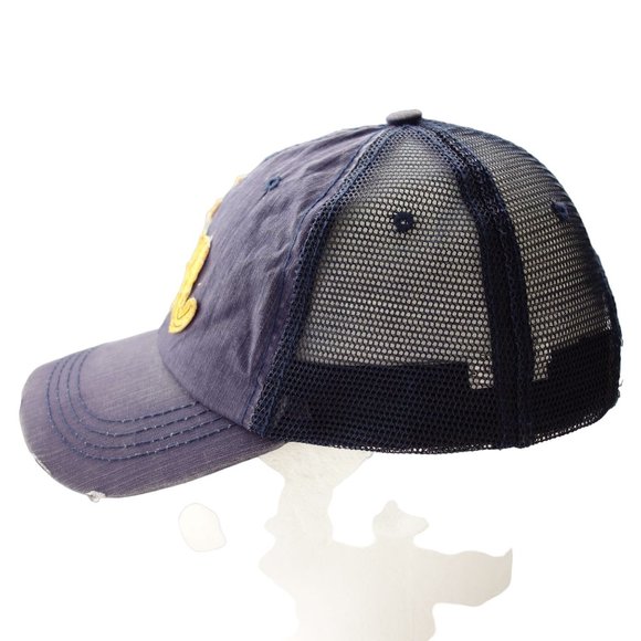 UT Vols Womens Distressed Blue Baseball Hat Cap Mesh Back Adjustable Strapback - Picture 4 of 9